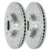 AutoShack Front Drilled Slotted Brake Rotors Silver Set of 2 Driver and Passenger SIde Replacement for 2004-2013 Mazda 3 2006-2010 2012-2017 Mazda 5 2010-2012 Mazda 3 Sport 2.3L 2.5L FWD PR41365DSZPR