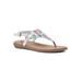 Women's London Casual Sandal by White Mountain in Rainbow Multi Fabric (Size 9 M)