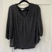 Anthropologie Sweaters | Anthropologie Eri + Ali Lightweight V-Neck Sweater Size M | Color: Black/Gray | Size: M