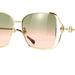 Gucci Accessories | Gucci Gradient Rose Green Gold Oversized Sunglasses Gg1020s New Square Women | Color: Gold/Pink | Size: Os