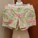 Lilly Pulitzer Shorts | Lilly Pulitzer | The Callahan Short - Hot Wings Flamingo Pattern - Size 2 | Color: Green/Pink | Size: 2