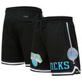 Men's Pro Standard Black New York Knicks Washed Neon Shorts