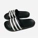 Adidas Shoes | Adidas 6 Adilette Aqua Slide Black Sandals | Color: Black/White | Size: 6