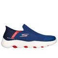 Skechers Men's Slip-ins: GO WALK Massage Fit - Current Slip-On Shoes | Size 10.0 | Navy/Red | Textile/Synthetic | Hyper Burst