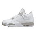 Nike Men's Air Jordan 4 Retro White Oreo, White/Tech Grey/Black/Fire Red, 8.5, White, 7.5 UK