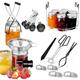 Canning Supplies Canning starter kit for Mason Jars Canning Pot,Include LCD Cook Themometer,Measuring Spoon,Canning Funnel, Jar Lifter, Jar Wrench, Lid Lifter, Canning Tongs, Bubble Remover Tool