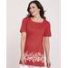 Blair Women's Short-Sleeve Square-Neck Anytime Tunic - Red - LGE - Misses