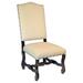 Bloomsbury Market Abbagail Side Chair Wood/Upholstered/Genuine Leather in Black/Brown | 45.5 H x 20 W x 28 D in | Wayfair