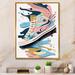 Design Art Pink & Blue Deco Sneaker Shoe - Graphic Art on Canvas Metal in Blue/Pink | 40 H x 30 W x 1.5 D in | Wayfair FL57251-30-40-GD