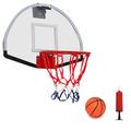 MoNiBloom Over The Door Basketball Hoop Indoor, Mini Basketball Hoop, Basketball Hoop w/ Ball & Air Pump Polycarbonate in Black/Red | Wayfair