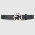 GUCCI GG Supreme Belt With G Buckle, Size 75