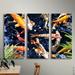 Red Barrel Studio® Koi by George Zucconi 3 Piece Print Set on Canvas Canvas, Cotton in Brown | 24 H x 54 W x 1.5 D in | Wayfair