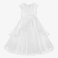 Sarah Louise Girls White Tulle Communion Dress