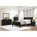 Alcott Hill® Anyha Sleigh Bedroom Set Full 3 Piece: Bed, Dresser, Mirror Wood in Black | 52 H x 58.25 W x 79 D in | Wayfair