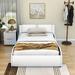 Ivy Bronx Califano Faux Leather Platform Bed w/ LED Light Wood & /Upholstered/Metal & /Metal/Faux leather | 29 H x 56 W x 86 D in | Wayfair