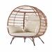 Bayou Breeze Ahlayla Porch Swing Outdoor Cover Wicker/Rattan | 58.2 H x 23 W x 39 D in | Wayfair C9B3D18EB758462B89C8B1E192725065