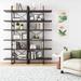 17 Stories Hadiqah 85" H x 71" W Metal Etagere Bookcase Metal in Brown | 85 H x 71 W x 12.6 D in | Wayfair 0D84B591354249AE8289ADE40F2D9435