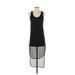 Lush Casual Dress - Midi Scoop Neck Sleeveless: Black Print Dresses - Women's Size Small