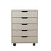 Office Pulley Movable File Cabinet Wooden Drawer Cabinet