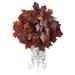 20” Maple Leaf Artificial Fall Harvest Plant in Metal Planter