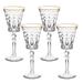 Lorren Home Trends Marilyn Gold Red Wine Goblets, Set of 4