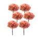 Set of 6 Pink Hydrangea Floral Artificial Stems 23"