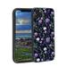 Compatible with iPhone 11 Pro Phone Case Pretty-floral-purple-1 Case Men Women Flexible Silicone Shockproof Case for iPhone 11 Pro