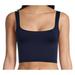 Free People Tops | Nwt Free People Scoop Neck Tank Crop Top Navy Women Size Xs/S | Color: Blue | Size: S