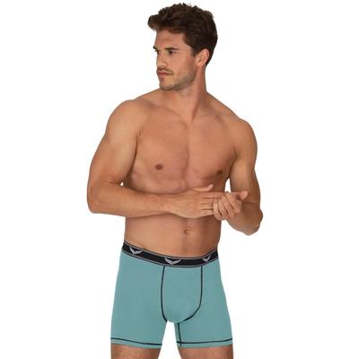 Boxer TRIGEMA "TRIGEMA Bequeme Pants mit Webgummibund", Herren, Gr. M, grün (seegras), 95% Baumwolle, 5% Elastan, Unterhosen Image