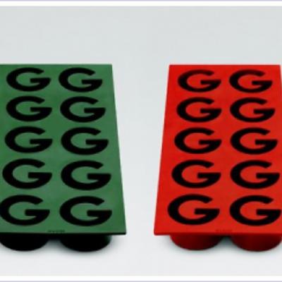 Gucci Kitchen | Gucci Gg Logo Vintage Guest Of Gucci Ice/Jello Mold Trays Nib $550 | Color: Green/Red | Size: Os