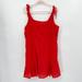 American Eagle Outfitters Dresses | American Eagle Outfitters Tie Strap Mini Dress Red Size Xl Sleeveless Linen | Color: Red | Size: Xl