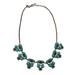 J. Crew Jewelry | J Crew Teal Stones & Crystal Statement Necklace | Color: Blue/Gold | Size: Os