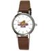 Women's Hampden-Sydney College Tigers Plexus Brown Leather Watch