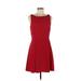 Teeze Me Casual Dress - Mini: Red Solid Dresses - Women's Size 9