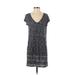 Lucky Brand Casual Dress - Shift: Blue Marled Dresses - Women's Size X-Small