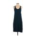 GF Collection Casual Dress - Midi: Teal Solid Dresses - Women's Size Small