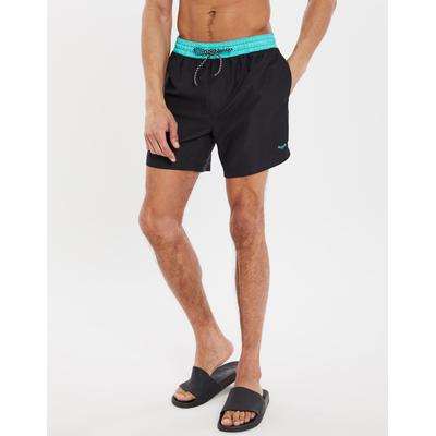 Threadbare Men's Black Contrast Swim Shorts