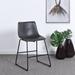 17 Stories 23" Short Stool Upholstered/Leather/Metal/Faux leather in Gray | 34.1 H x 19.88 W x 22.4 D in | Wayfair 52DA92E3D9F54179B2CDD397034DED14