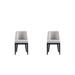 Hokku Designs Aile Parsons Chair Faux Leather/Wood/Upholstered in Gray | 32.25 H x 19 W x 22.25 D in | Wayfair B668797C473D44AF95FF53D13ABD9D46