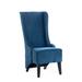 Side Chair - Rosdorf Park Jazlee 22.04" Wide Upholstered Side Chair Dining Chair w/ High Back Revolution Performance s® in Gray/Blue/Black | Wayfair