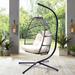 Dakota Fields Carigan Porch Swing w/ Stand Wicker/Rattan in Brown | 78 H x 45 W x 39 D in | Wayfair FD52AB47B68F4EE4BD8FF57A9E99BEE7