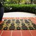 Matterly Resisal French Pineapple 34" x 22" Non-Slip Indoor Outdoor Door Mat Synthetics in Black/Brown | 34 H x 22 W x 0.312 D in | Wayfair