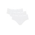 Sloggi Womens 24/7 100 Midi Briefs C3P White Polyamide - Size Medium