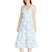 Steve Madden Women's Sophia Rose Dress (Size 8) Faded Blue, Rayon