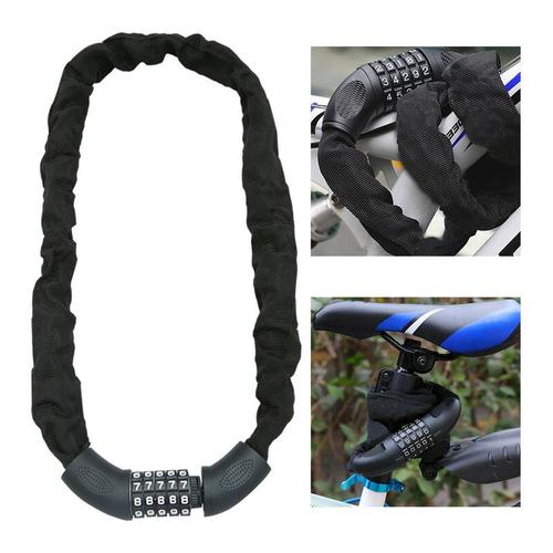 90cm Fahrradschloss Zahlenschloss Kettenschlösser Motorradschloss Mopedschloss - Schwarz - Randaco
