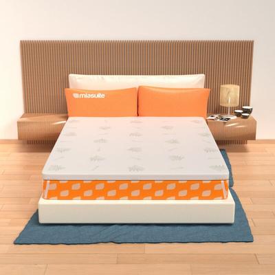 Topper 140x200 cm Memory Schaum - 10 cm hoch, abnehmbar AloeVera