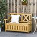 Sunshine Outdoor Storage Cedar Bench - Modern Furniture