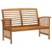 Solid acacia wood terrace bench