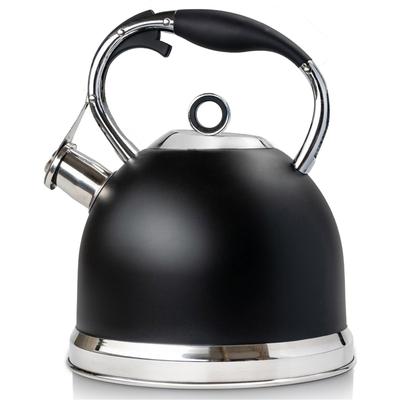 3 Quart Loud Whistling Teapot with Cool Grip, Black