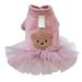 Cute Little Square Bear Dresses Kawaii Sweet Small Dog Clothing Cat Fashion Winter Warm Teddy Cute Couples Pet Clothes
